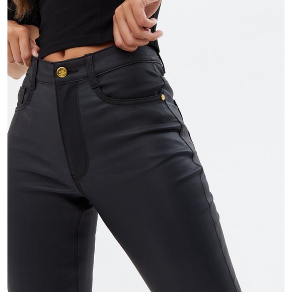 BNWT Leather look flare pants - Picture 2 of 4